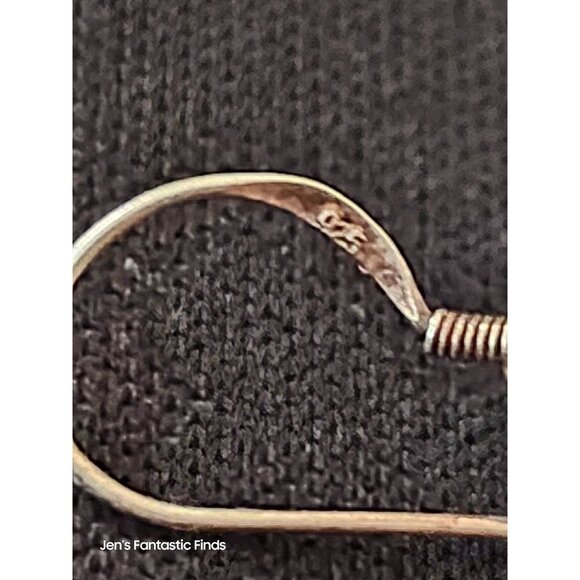 925 Sterling Silver Pearl Hook Back Earrings - Picture 2 of 3